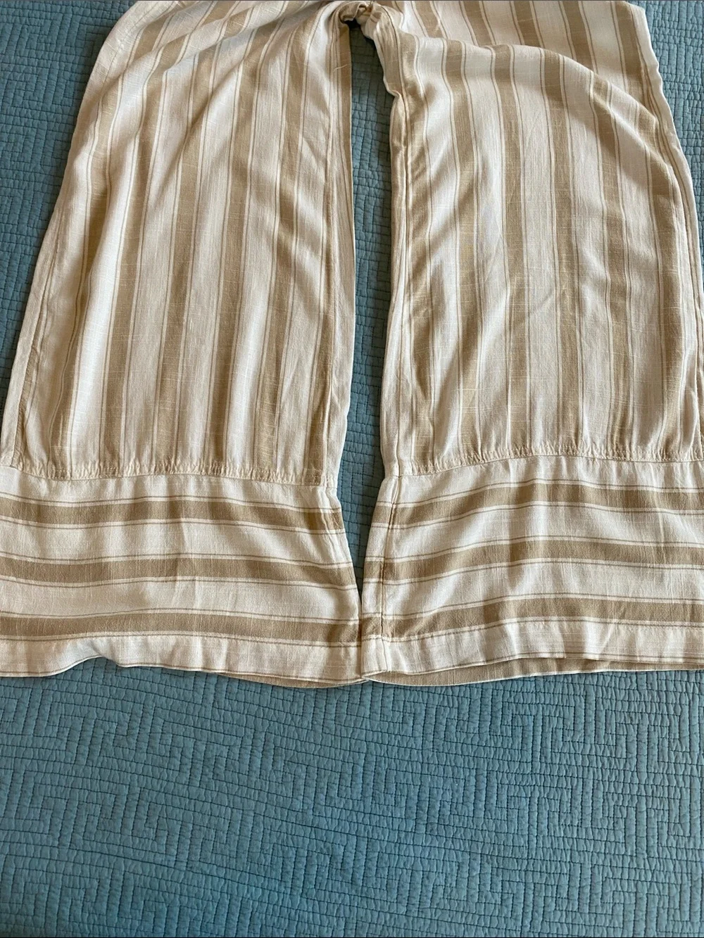 Divided Cream & Tan Striped Pajama Pants